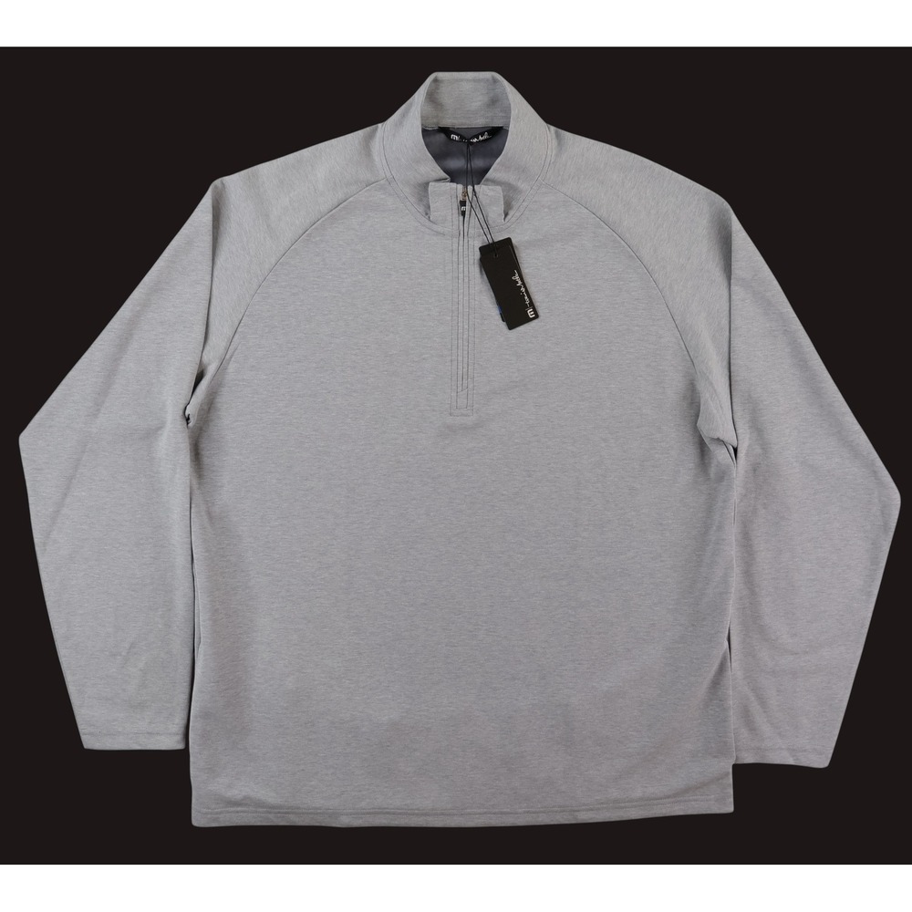 New Travis Mathew Upgraded Golf Quarter Zip Pullover Mens XXL 2XL Grey 1MY35 NWT